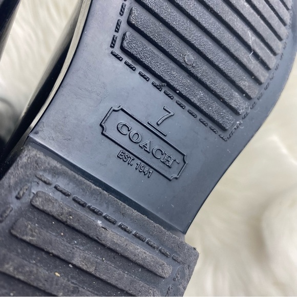 COACH RAIN TALL BOOTS SIZE 7 BLACK COLOR - Picture 8 of 11